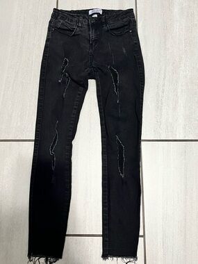 Judy Blue Black Distressed Skinny Jeans